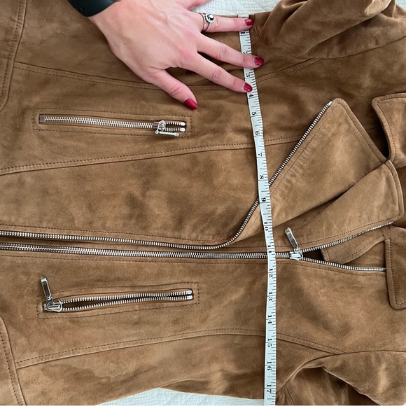 Elie Tahari Suede Moto Jacket - Picture 7 of 10